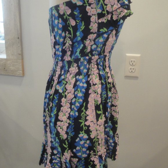 Lilly Pulitzer Quincy Dress in the Foxy Foxglove Pattern Women's Size S… - Picture 7 of 13